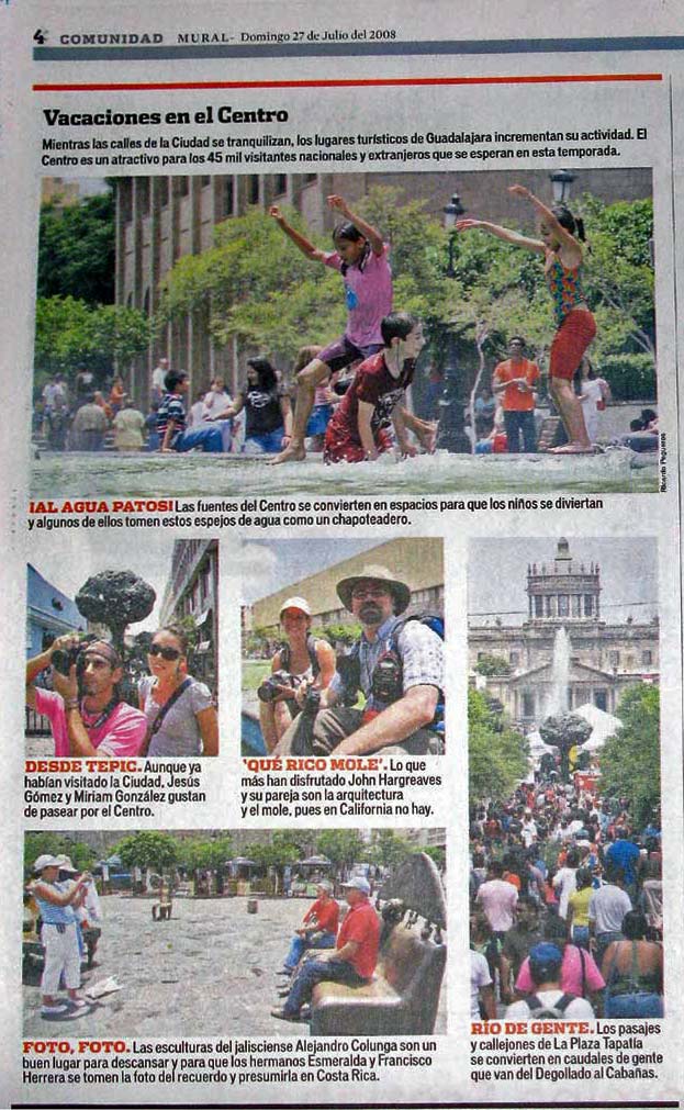 Guadalajara MURAL article about tourists in Guadalajara.