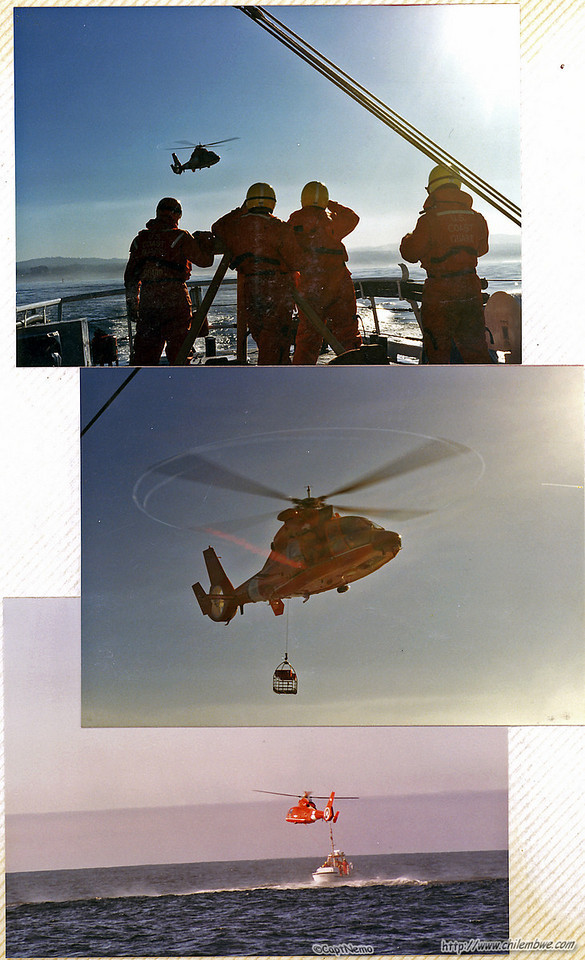 USCG helicopter recue training